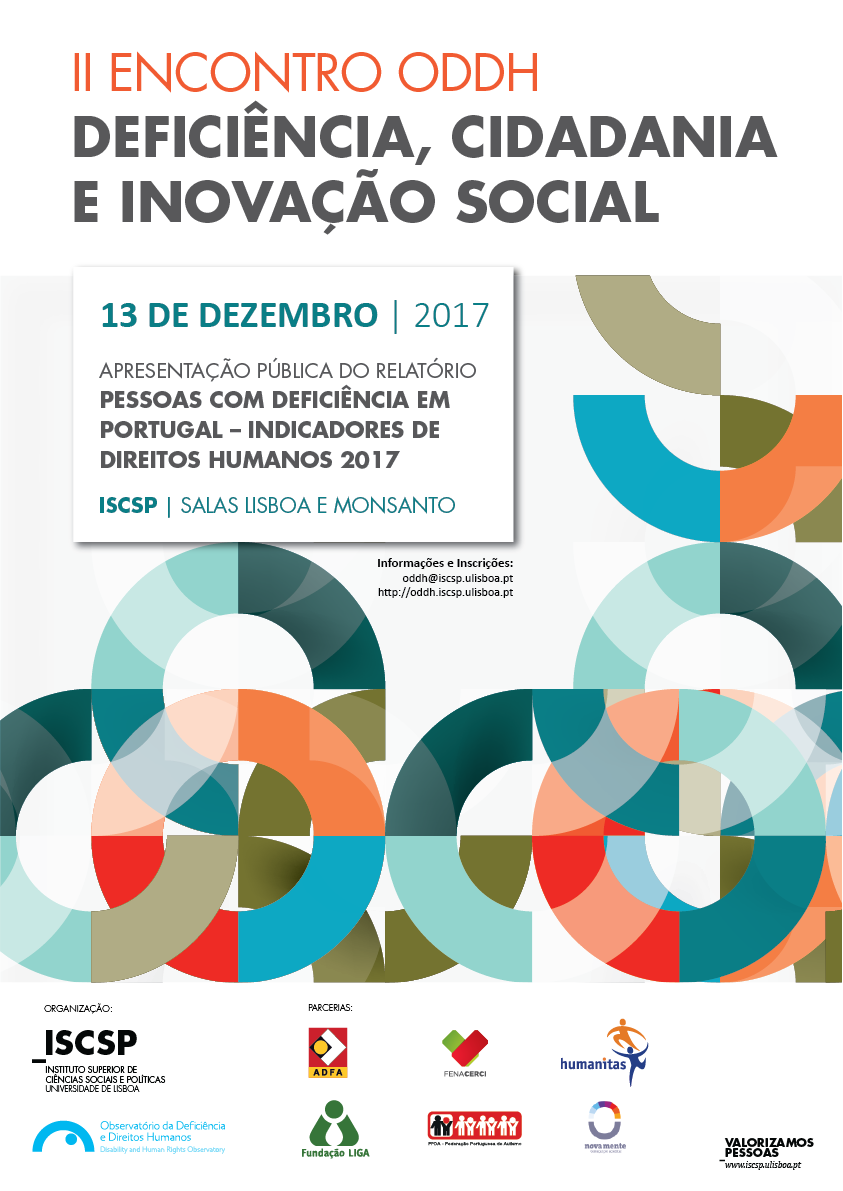 CARTAZ II encontro ODDH Deficiencia Cidadania e Inovacao Social